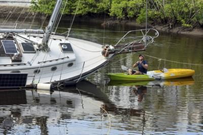 Hurricane Milton's Outer Bands Drench Tourists At Key West