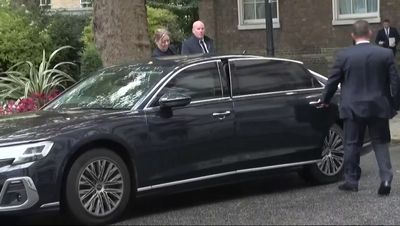 Keir Starmer and Volodymyr Zelensky share embrace outside 10 Downing Street as pair hold Ukraine war talks