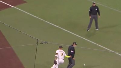 Dodgers' Shohei Ohtani Thrown Out at Home After Ball Ricochets Off MLB Umpire