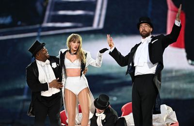 Taylor Swift 'had some fun' supporting Travis Kelce on set of his new game show