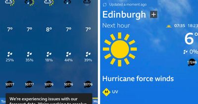 BBC issues statement as app predicts 'hurricane force winds' in Scotland