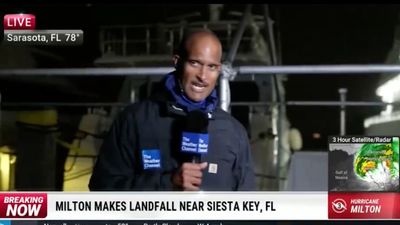 Weather Channel Reporter Invokes Falcons Blowing 28-3 Lead During Hurricane Milton