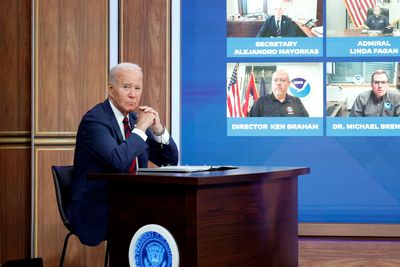 Biden calls MTG storm claims "stupid"