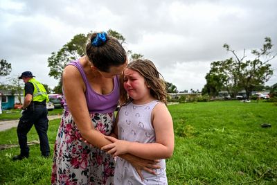 Pictured: Panic spreads across Florida as Hurricane Milton moves into state delivering a devastating punch