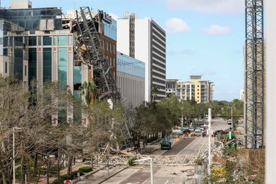 Hurricane Milton's winds topple crane building west Florida's tallest residential building