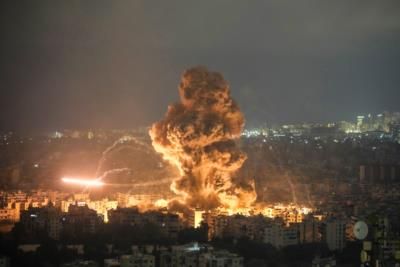 Israeli Airstrikes Hit Central Beirut, Leveling Residential Building