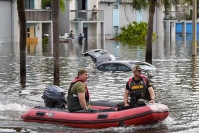 Teenage Boy Rescued From Floodwaters During Hurricane Milton