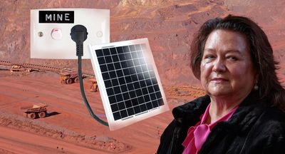 Gina Rinehart is building a solar farm (to help power an iron ore mine)