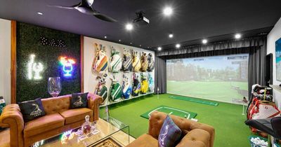 This home has golf options inside and out, along with a whisky bar and cinema