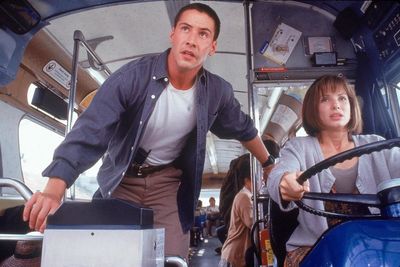 Keanu Reeves says they actually smashed into cars when making Speed: ‘People were screaming’