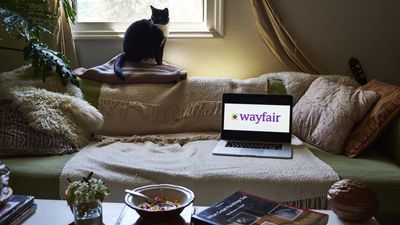 Wayfair is selling a 'gorgeous' $2,340 genuine leather sofa for just $767, and shoppers call it 'extremely comfortable''