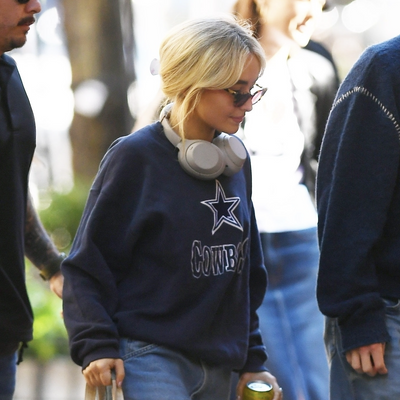 Sabrina Carpenter Channels Taylor Swift's NFL Girlfriend Style in a Cowboys Sweatshirt and Jorts