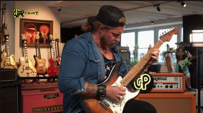 “This thing’s f***ing sick! This one’s good!”: Watch Jared James Nichols unleash Blues Power magic on Lester Williams’ “Texas Troubador” 1954 Stratocaster, one of the most vibe-y Strats you will see