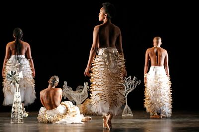 Dance Umbrella: Mamela Nyamza: Hatched Ensemble; The Featherstonehaughs Draw on the Sketchbooks of Egon Schiele – review