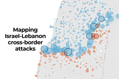 Mapping one year of cross-border attacks between Israel and Lebanon