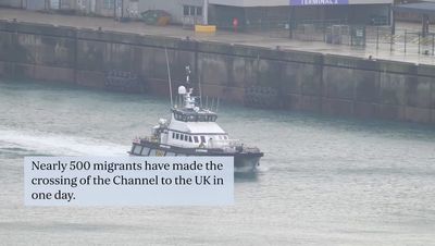 Nearly 500 migrants arrive in UK after crossing the Channel in nine small boats