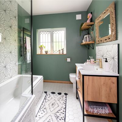 ‘The dated pine panelling just had to go! It looks like a completely different bathroom now'