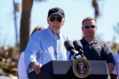 Biden surveys Hurricane Milton destruction in Florida, pledges support