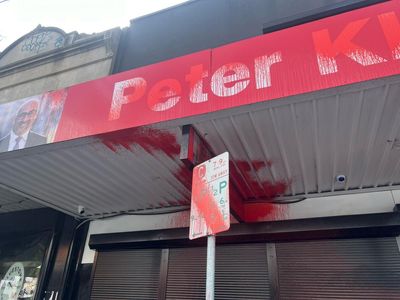 Labor MP Peter Khalil says Melbourne office has unbearable ‘stench’ after being vandalised with Hamas symbol