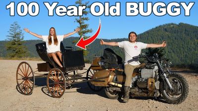 Watch An Off-Road Gold Wing Haul a 19th Century Buggy 100 Miles, Because Why Not?