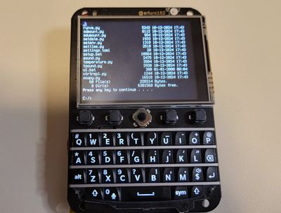 Maker builds Raspberry Pi RP2350 powered PyDOS handheld in a BlackBerry form factor