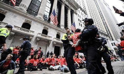 Police arrest pro-Palestinian protesters outside of New York Stock Exchange