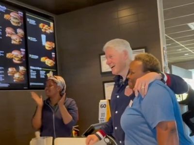 Bill Clinton pops into McDonald’s on campaign trail - but his server thinks he’s Joe Biden