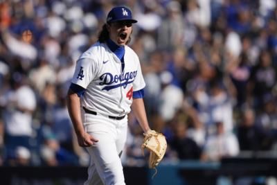 Snake Visits Los Angeles Dodgers Dugout During Game