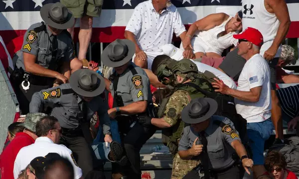 Two men wounded at Trump rally shooting say Secret Service failed them