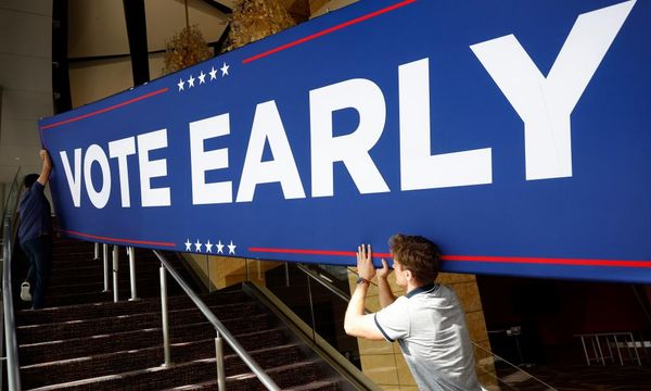 US election briefing: Georgia shatters early voting record as more than 300,000 cast ballots