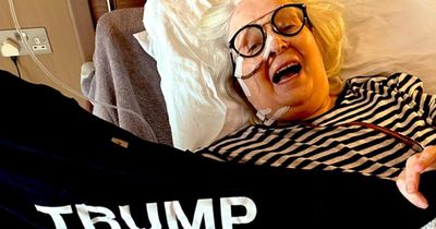 Janey Godley posts hilarious picture from hospice bed poking fun at Donald Trump