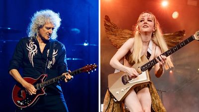 “I got to meet the new British Rock Royalty tonight”: The Last Dinner Party's Emily Roberts moonlighted as Brian May in a Queen tribute band – now the guitar legend is endorsing her band