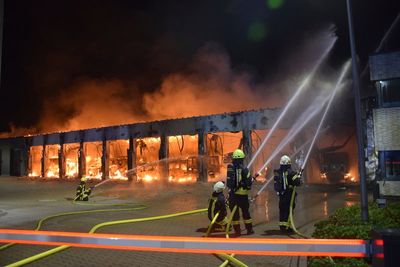 A brand new German fire station that burned down did not have a fire alarm system