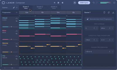 No music theory? No problem! LANDR's AI-powered Composer plugin will instantly generate "chord progressions, basslines, melodies, and harmonies" for you