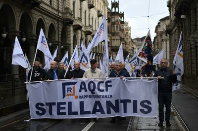 Stellantis Workers March In Italy Over Production Slump