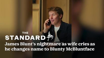 James Blunt's wife breaks down in tears as pop star's name changed to Blunty McBluntface in 'spoof' nightmare