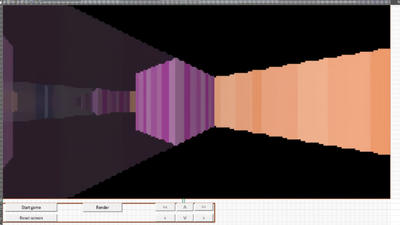 University student builds simple raycaster maze demo with transparency support in Microsoft Excel