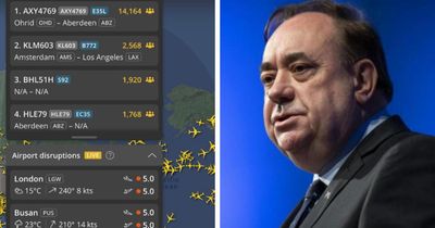 Alex Salmond's flight home to Scotland is most tracked in the world on Flightradar