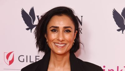 Anita Rani's long black blazer paired with wide leg jeans is the perfect winter combination that you'll wear on repeat this season