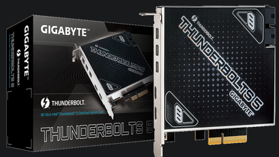 Gigabyte introduces Thunderbolt 5 PCIe 4 card with up to 120 Gbps of bandwidth, support for 100W power delivery