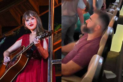 Jason Kelce hilariously mocked for seemingly falling asleep during Taylor Swift’s concert in Miami