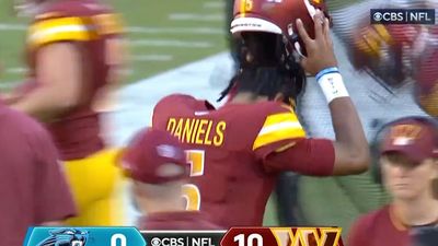 Frustrated Jayden Daniels Slammed Helmet After Getting Hurt Against Panthers