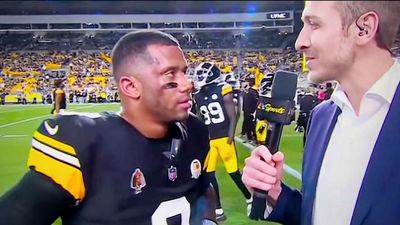 Russell Wilson’s Corny Pregame Interview for Steelers-Jets Led to Lots of Jokes