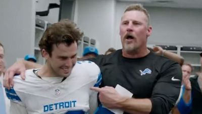 Dan Campbell Was So Fired Up While Giving Lions Kicker Jake Bates the Game Ball