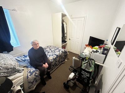 Disabled pensioner forced to wash in sink of tiny hotel room after being kicked out of her flat