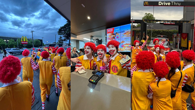 Hundreds Of Yr 12s Dressed As Ronald McDonald & Stormed A Macca’s In Wholesome Muck-Up Day Prank