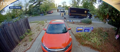 UPS Driver Caught on Camera Leaving Pro-Trump Signs on Kamala-Supporter's Lawn While Delivering Packages