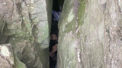 "I had never encountered a job quite like this" – hiker trapped upside down between boulders for hours trying to retrieve phone