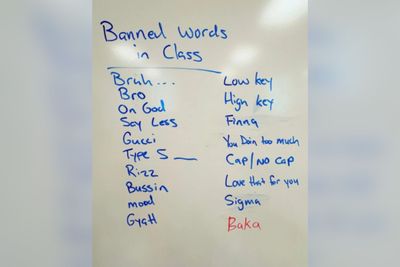 High School Teacher's List of Banned Gen Z Slang Words Goes Viral: 'It Could Be a Lot Worse'