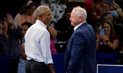 Obama and Walz excoriate Trump at Wisconsin rally in early voting push